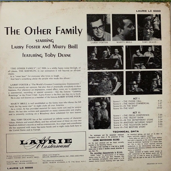 The First Family / Rides Again / The Other Family 3 LP VG+ Spoken Word Comedy - Picture 5 of 9